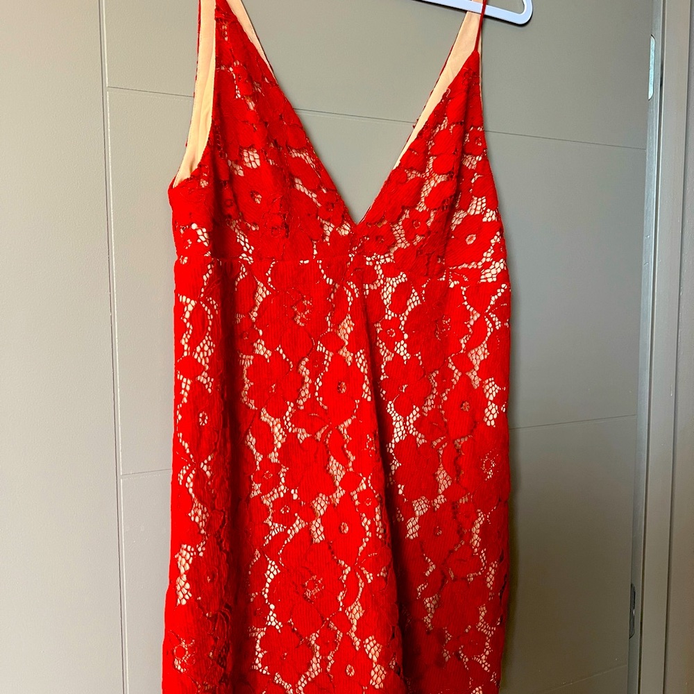 Red lacy top … Free People